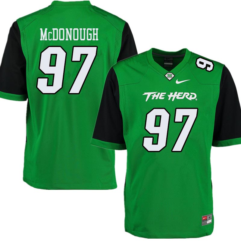 Men #97 Shane McDonough Marshall Thundering Herd College Football Jerseys Sale-Green - Click Image to Close